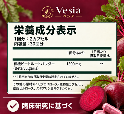 Beetroot™ | ビーツ由来・硝酸塩400mg配合 健康サポートサプリ